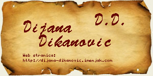Dijana Dikanović vizit kartica